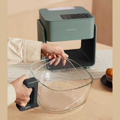 CREATE - Air Fryer Mist Oil Free Fryer 4.2 L with Steam Release – Sage Green