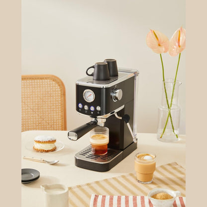 CREATE - Thera Classic Compact Espresso Machine – Semi-Automatic, 20 Bar, 1350 W - Black