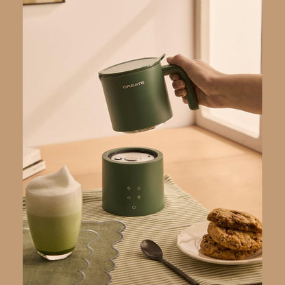 CREATE Green Sage Electric Milk Frother
