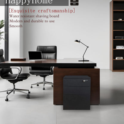 Happy Home 3 Drawer Lockable Wooden Document Cabinet
