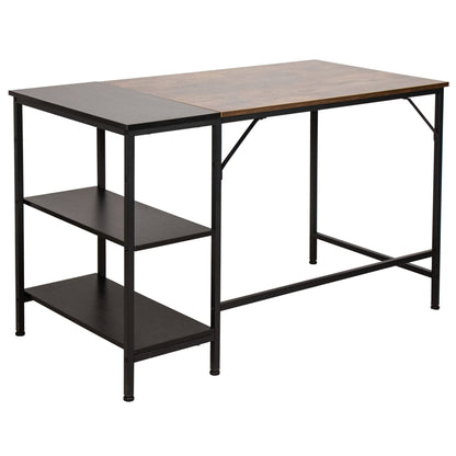 CLP Ocala Wooden Office Desk with Attached Shelf