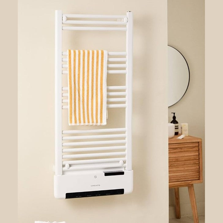 CREATE / Warm Towel Advance/Electric Towel Radiator with Heating and WiFi, White / 51.5x11.5x115.5cm/Application Control, LDC Display, 2 Powers, PTC Technology, 1000W