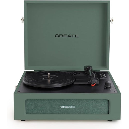 CREATE - Retro Record Player – sage green