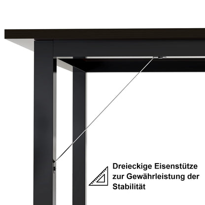 Chleby Adjustable Modern Computer Desk with Holder, Black