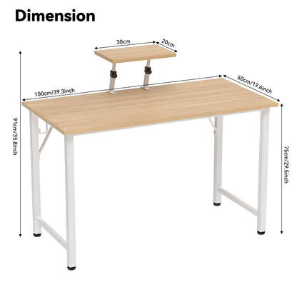 Chleby Yellow Minimalist Computer Desk with Storage