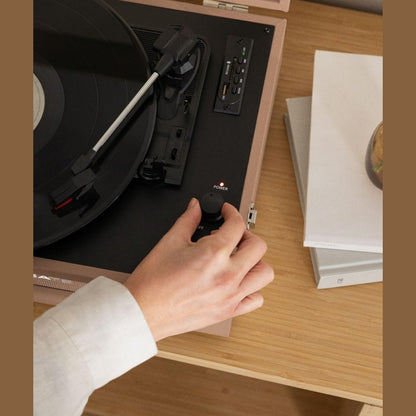 CREATE Retro Mocha Record Player with Bluetooth and USB