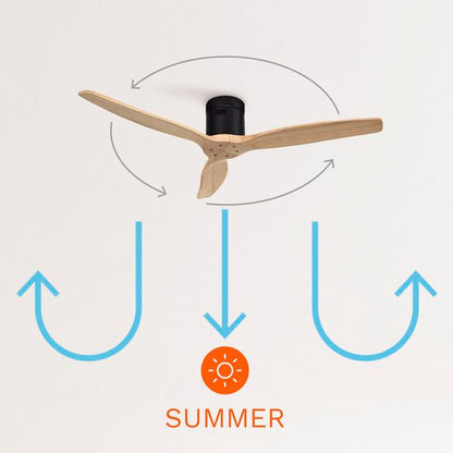 Create - Windcalm Dc - Ultra-quiet Ceiling Fan 132cm With Winter/summer Function - Remote Control - 6 Speeds