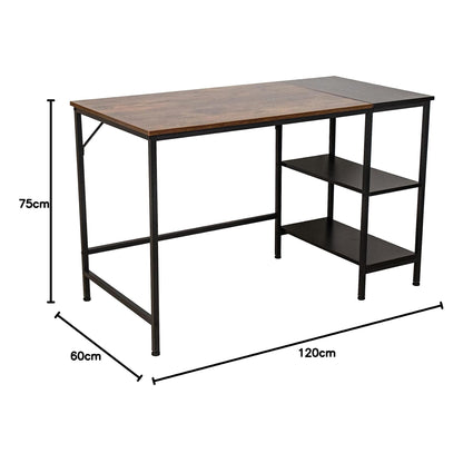 CLP Ocala Wooden Office Desk with Attached Shelf