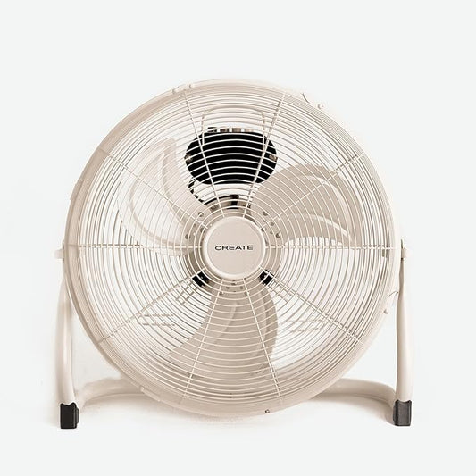 CREATE - AIR FLOOR RETRO – Sand Industrial Floor Fan (16")
