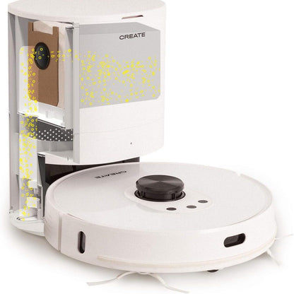 CREATE -  NETBOT LS27 / Laser Robot Vacuum Cleaner with Automatic Emptying / High Power 2700Pa, WiFi, for All Floor Types, Programmable