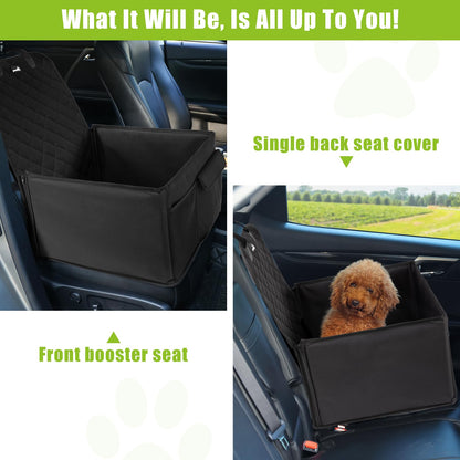 Pecute Waterproof Dog Car Seat for Small to Medium Dogs