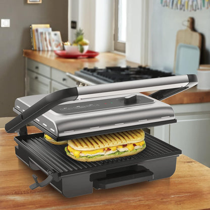 Tefal - Inicio Contact Grill – Stainless Steel/Black