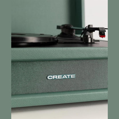 CREATE - Retro Record Player – sage green