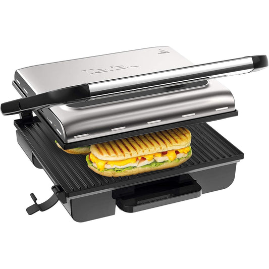 Tefal - Inicio Contact Grill – Stainless Steel/Black