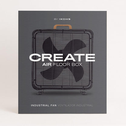 CREATE - Air Floor Box Industrial Floor Fan – 90W, Black