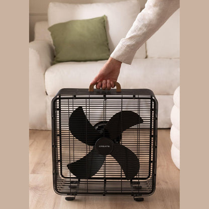 CREATE - Air Floor Box Industrial Floor Fan – 90W, Black