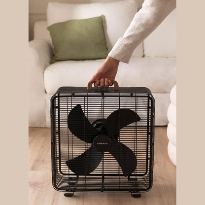CREATE - Air Floor Box Industrial Floor Fan – 90W, Black