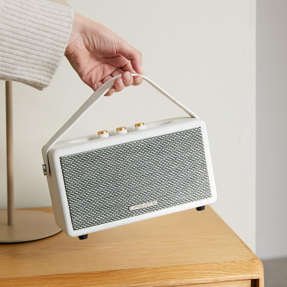 CREATE - Retro Portable Speaker – Bluetooth, USB and AUX (Black, 40W)