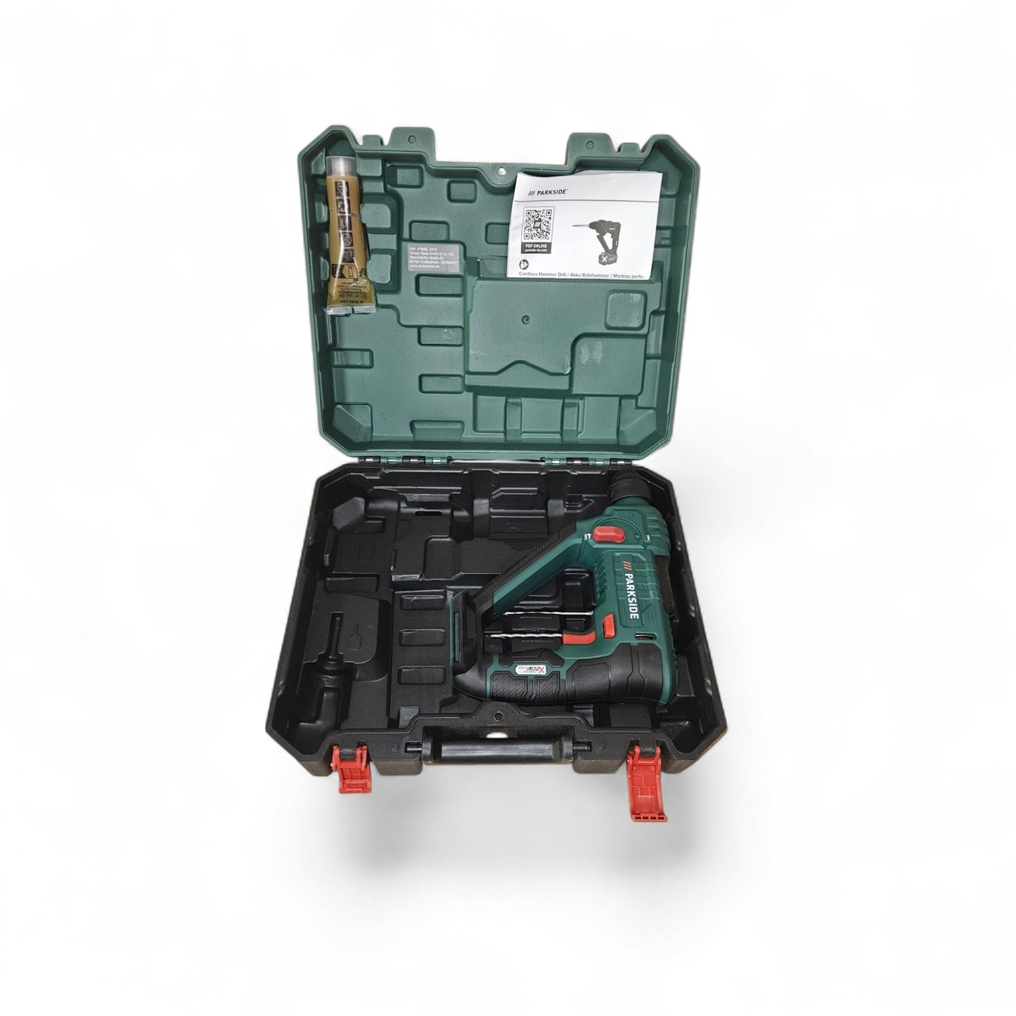 Parkside Cordless Hammer Drill with 3X SDS-Plus and 3X HSS Bits