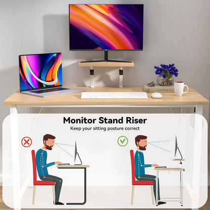 Chleby Yellow Minimalist Computer Desk with Storage