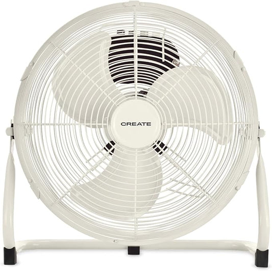 CREATE - AIR FLOOR RETRO – Off-White Industrial Floor Fan (16")
