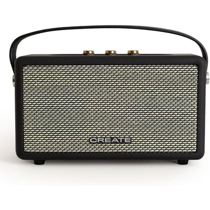 CREATE - Retro Portable Speaker – Bluetooth, USB and AUX (Black, 40W)