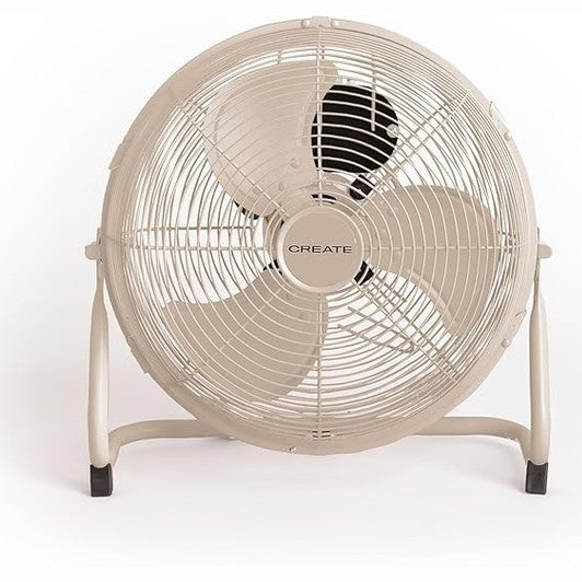 CREATE - AIR FLOOR RETRO – Sand Industrial Floor Fan (12")