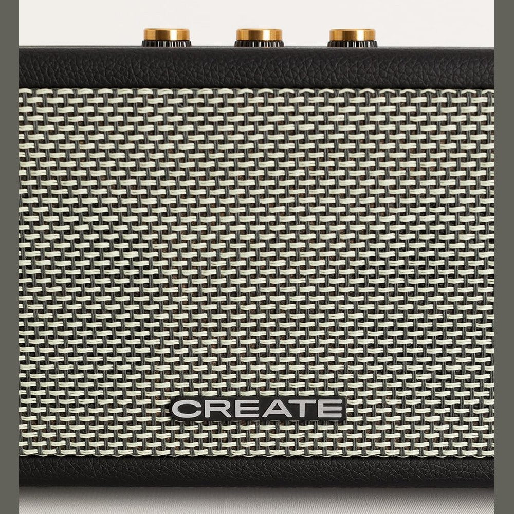 CREATE - Retro Portable Speaker – Bluetooth, USB and AUX (Black, 40W)