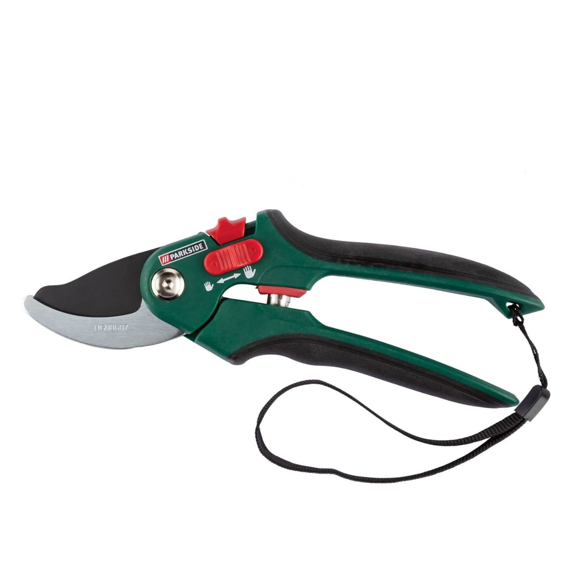 Parkside Pruning Shears with non-slip handle, safety lock, and wrist strap