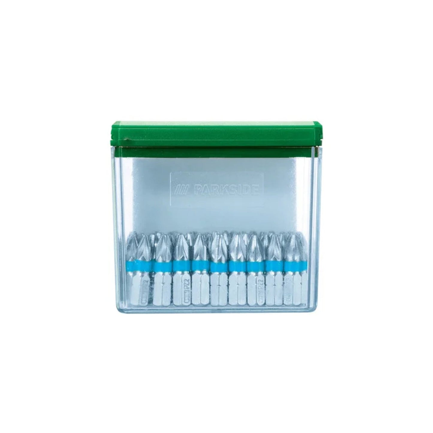 Parkside PZ2 screwdriver bit set with 35 precision bits in a storage case