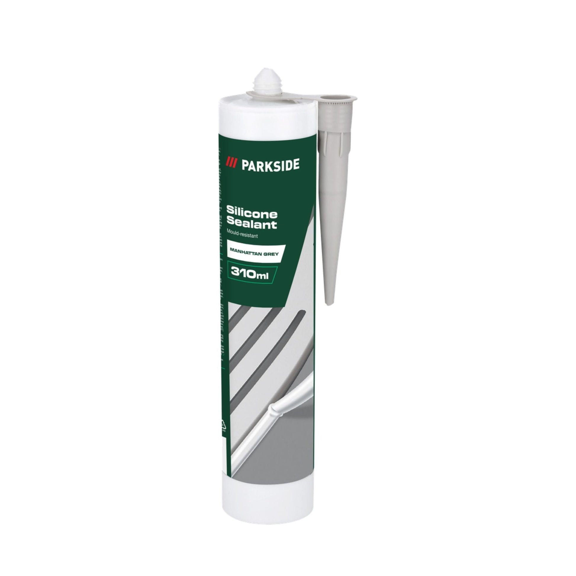 310ml white Parkside silicone sealant, mold-resistant