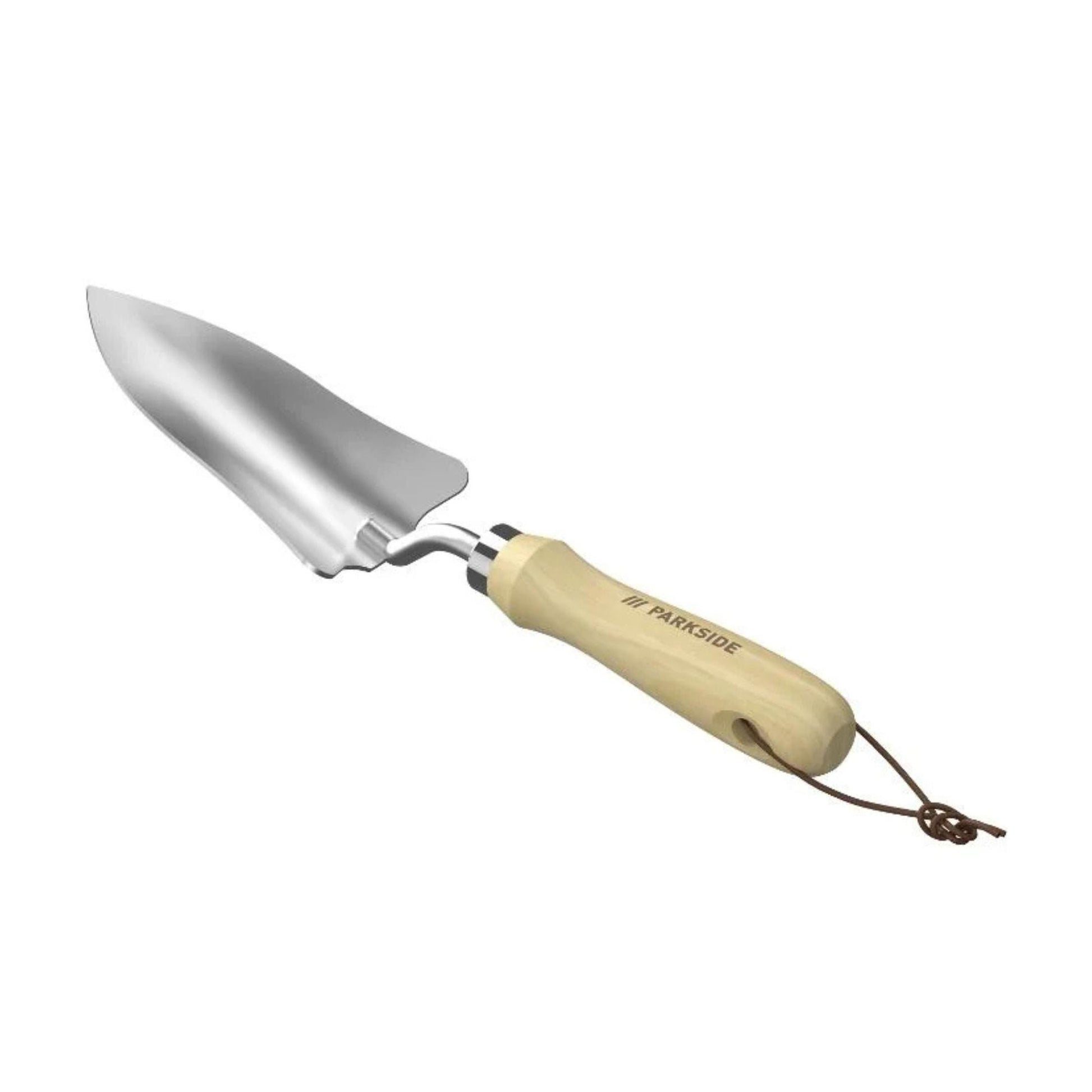 Parkside stainless steel hand trowel with beech wood handle and hanging loop