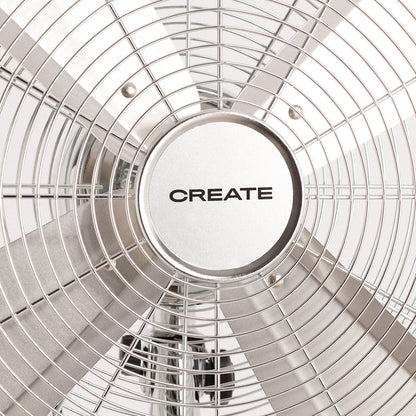 CREATE - AIR TRIPOD RETRO – 50W Standing Fan (Red / Chrome)