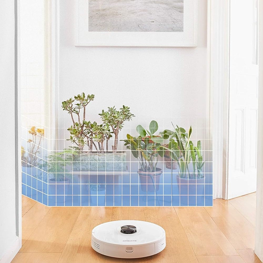 CREATE -  NETBOT LS27 / Laser Robot Vacuum Cleaner with Automatic Emptying / High Power 2700Pa, WiFi, for All Floor Types, Programmable
