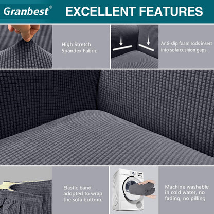 Granbest High Stretch Sofa Covers for Dogs