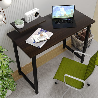 Chleby Adjustable Modern Computer Desk with Holder, Black