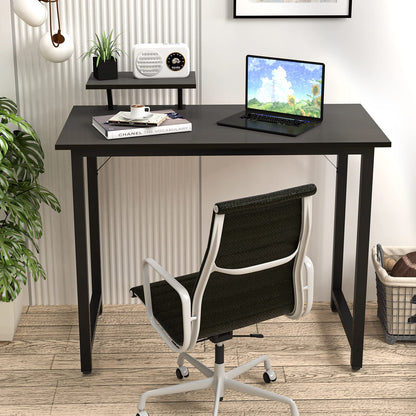 Chleby Adjustable Modern Computer Desk with Holder, Black