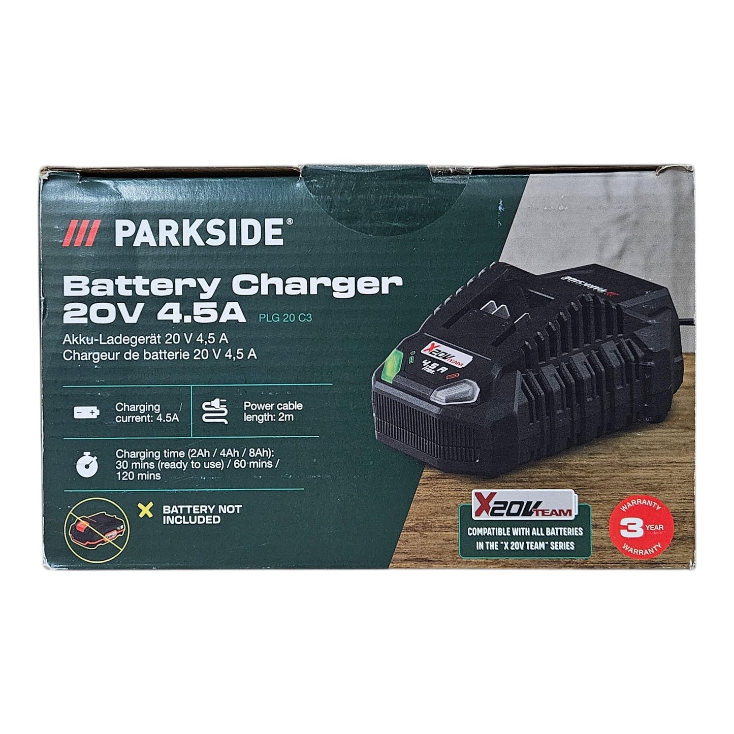 Parkside PLG 20 C3 120W 4.5A Charger for 20V Power Tools