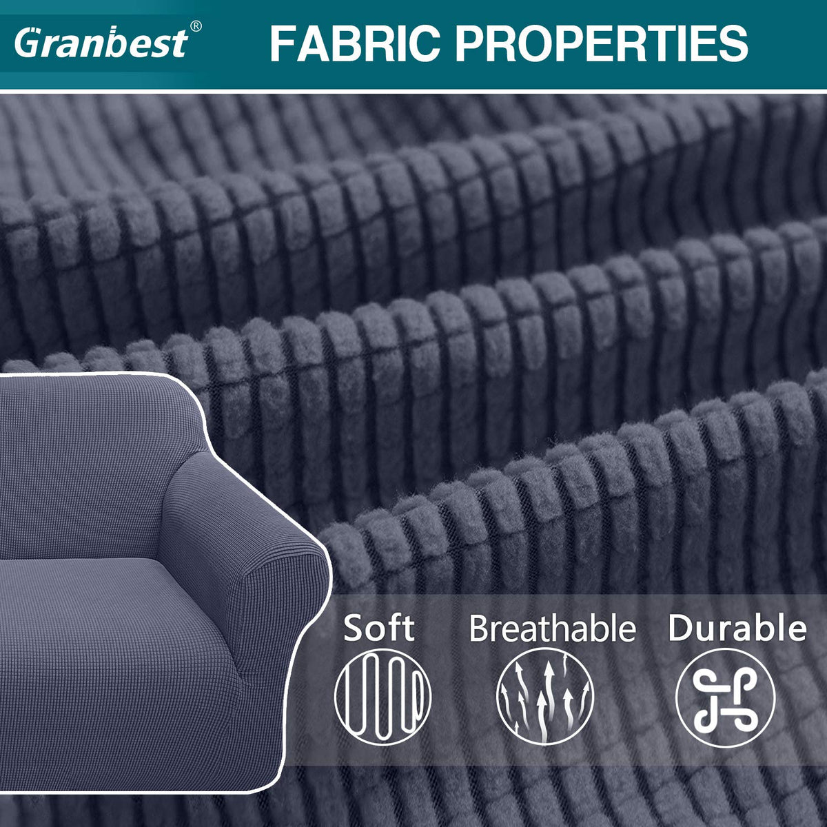 Granbest High Stretch Sofa Covers for Dogs