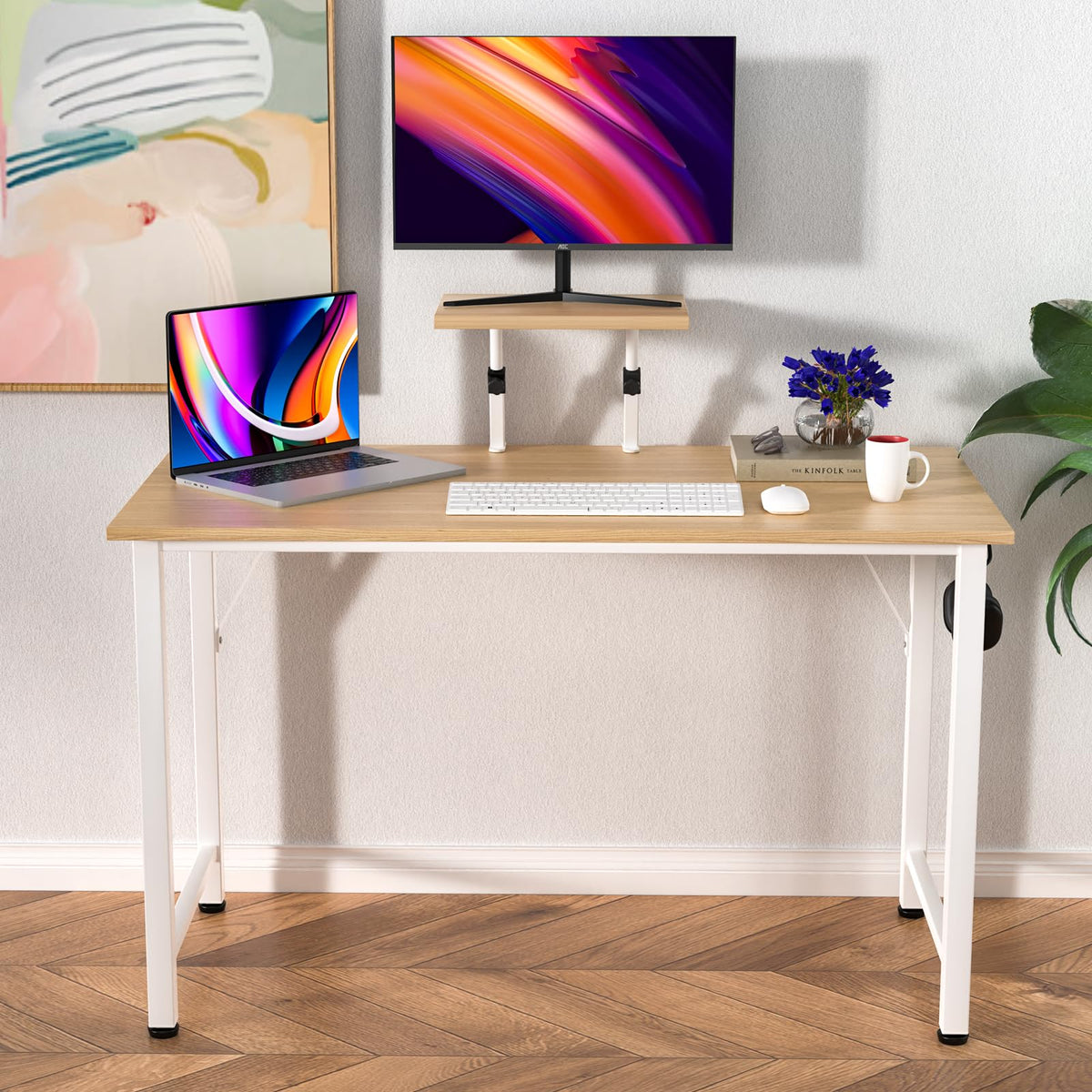Chleby Yellow Minimalist Computer Desk with Storage