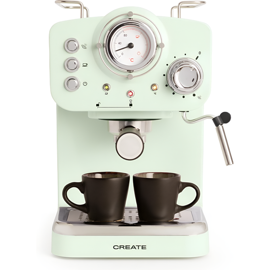 Create - Thera Retro Gloss Express Coffee Machine - Green 