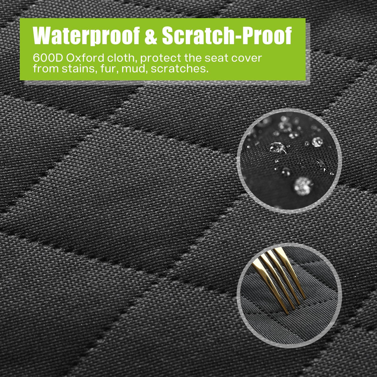 Pecute Waterproof Dog Car Seat for Small to Medium Dogs
