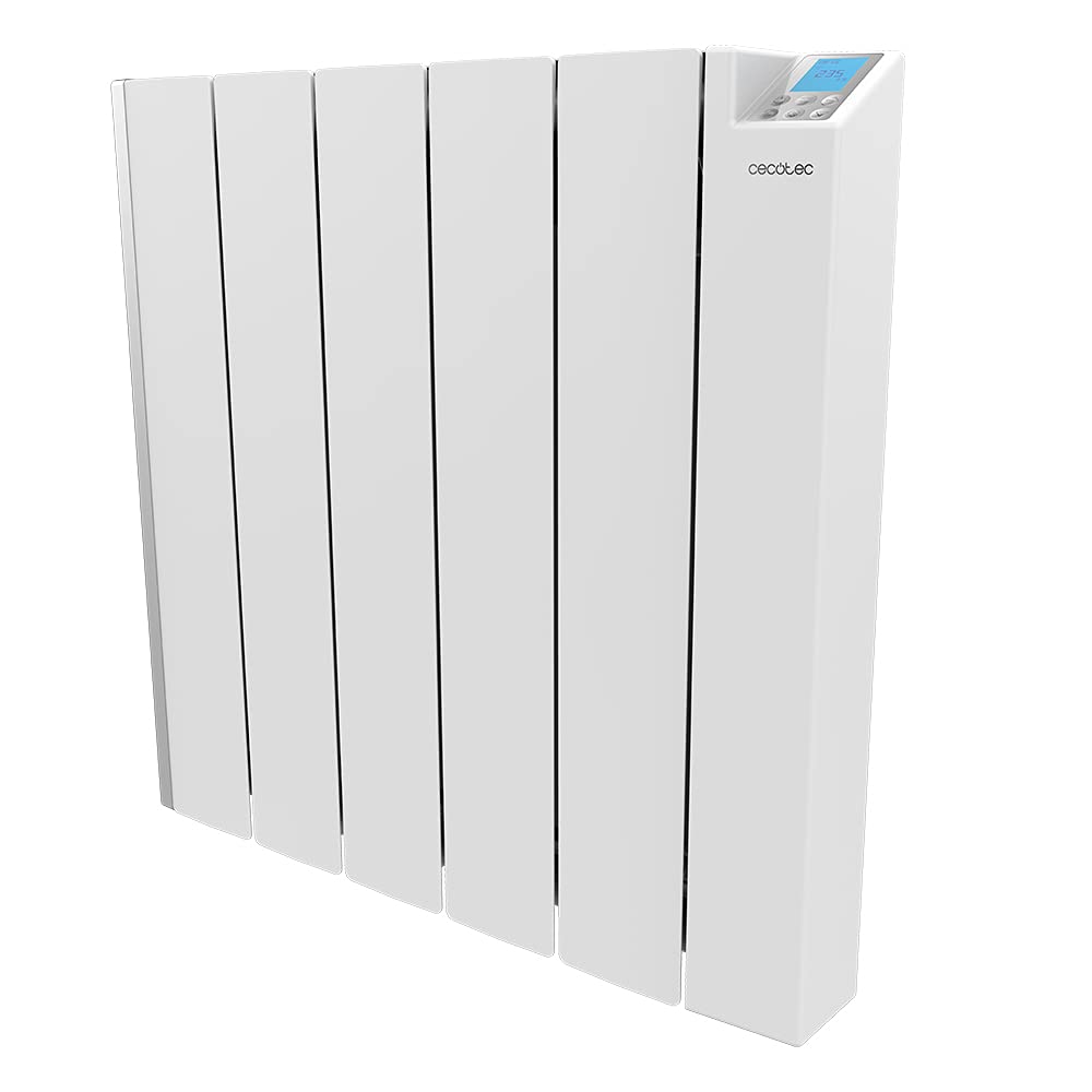 Cecotec ReadyWarm 6000 Thermal Ceramic Connected Low Consumption Electric Radiator, 6 Elements, 1500 W, Cast Aluminum, Wifi Control, 4 Modes, Timer, IPX4, 20 m²