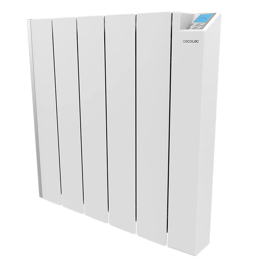 Cecotec ReadyWarm 6000 Thermal Ceramic Connected Low Consumption Electric Radiator, 6 Elements, 1500 W, Cast Aluminum, Wifi Control, 4 Modes, Timer, IPX4, 20 m²