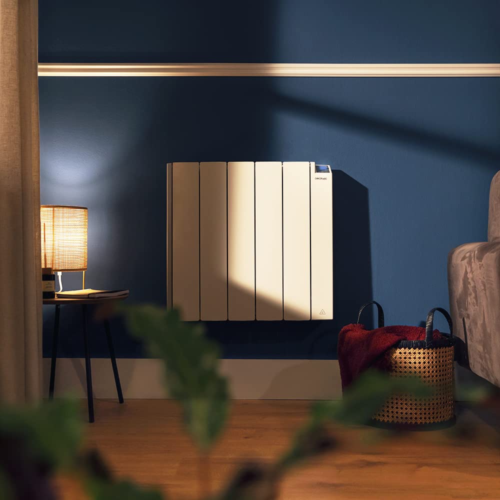 Cecotec ReadyWarm 6000 Thermal Ceramic Connected Low Consumption Electric Radiator, 6 Elements, 1500 W, Cast Aluminum, Wifi Control, 4 Modes, Timer, IPX4, 20 m²