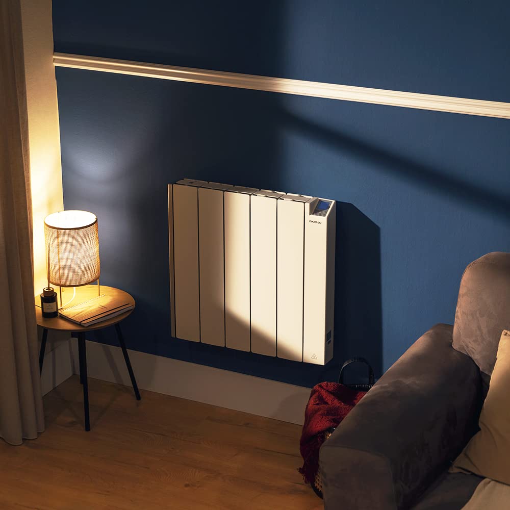 Cecotec ReadyWarm 6000 Thermal Ceramic Connected Low Consumption Electric Radiator, 6 Elements, 1500 W, Cast Aluminum, Wifi Control, 4 Modes, Timer, IPX4, 20 m²
