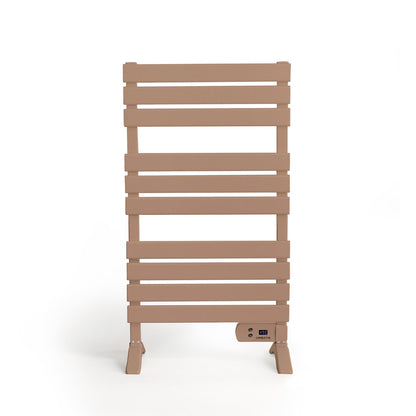 CREATE / Warm Towel 500W / Electric Towel Rail Mocha with Feet / 103 x 5 x 55 cm/for Floor or Wall. Timer. LCD Display. Low Consumption