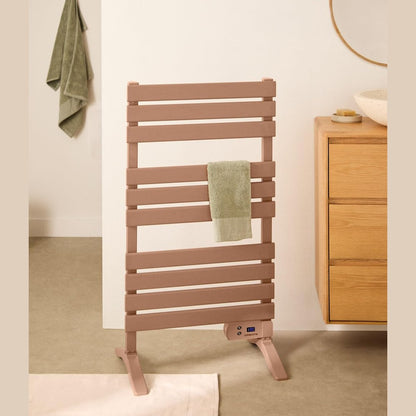 CREATE / Warm Towel 500W / Electric Towel Rail Mocha with Feet / 103 x 5 x 55 cm/for Floor or Wall. Timer. LCD Display. Low Consumption