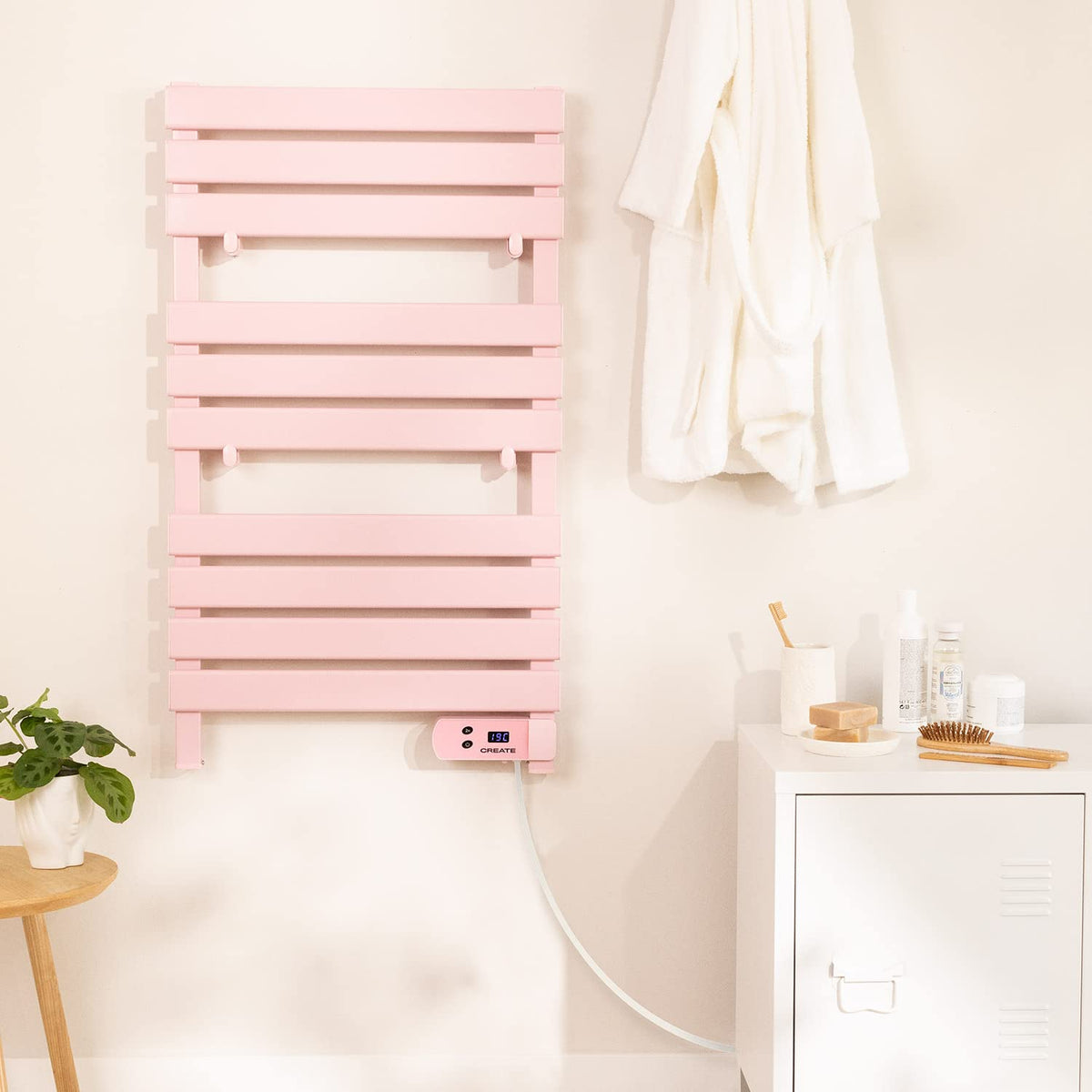 CREATE /WARM TOWEL 500W / Electric Towel Rack Pink/Energy Saving, Ultra Slim, Thermostat Electric Towel Rack