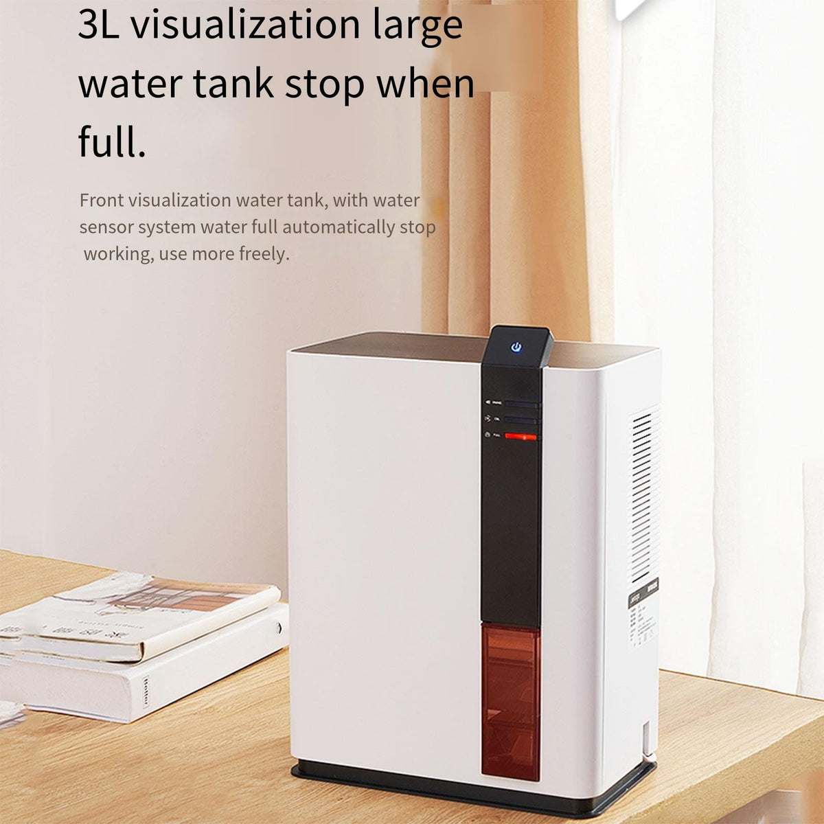 3L Large Capacity Dehumidifier, Led Touch Screen, Smart Constant Humidity, Moisture Absorber Air Dryer for Home Office Room